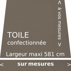 Toile de store couleur Gris Taupe avec lambrequin droit