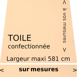 Toile unie couleur Champagne et son lambrequin droit