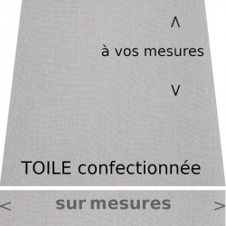 Toile de store couleur Gris Tweed, avec lambrequin de forme : droit