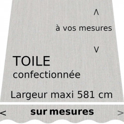 Toile pour store unie marbre piqué. Lambrequin vague