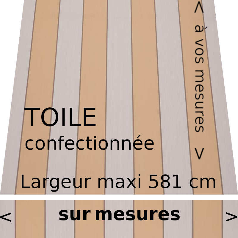 Toile collection Sienne jaune et son lambrequin droit fabriqués sur mesure