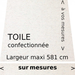 Toile écrue Multico chinée multi-couleurs (bleu rouge vert gris) et son lambrequin droit 