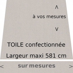 Toile couleur Gris Pierre lambrequin droit, confectionné à vos mesures