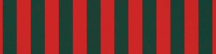 Stores toile à rayures classiques rouge et vert