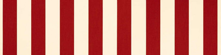 Stores toile à rayures classiques rouge et écru